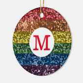 Glitter Pride Rainbow Sparkle Keramisch Ornament (Links)
