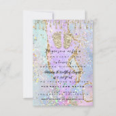 Glitter Princes Girl Baby Holograaf Kaart (Voorkant)