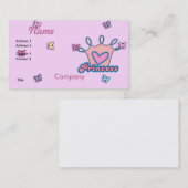 Glitter Prinses Ontwerp Visitekaartje (Voorkant / Achterkant)