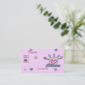 Glitter Prinses Ontwerp Visitekaartje (Staand voorkant)