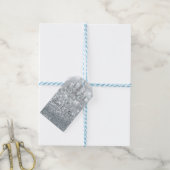 Glitter Prinses Zilveren Glans Schittering Cadeaulabel (Met Touw)