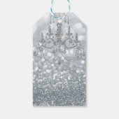 Glitter Prinses Zilveren Glans Schittering Cadeaulabel (Achterkant)