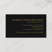  Glitter Professional van zwart en goud Visitekaartje (Achterkant)