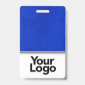 Glitter Professionele Bedrijfsmedewerker Foto Naam Badge (Achterkant)