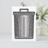 Glitter prullenbak bedankkaart (Staand voorkant)
