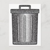 Glitter prullenbak briefkaart (Voorkant)