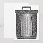 Glitter prullenbak feestdagenkaart (Voorkant / Achterkant)