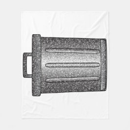 Glitter prullenbak fleece deken