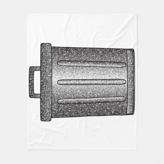 Glitter prullenbak fleece deken (Voorkant)