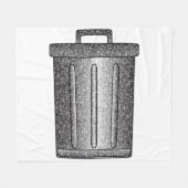 Glitter prullenbak fleece deken (Voorkant (Horizontaal))
