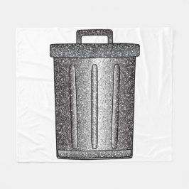 Glitter prullenbak fleece deken