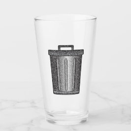 Glitter prullenbak glas