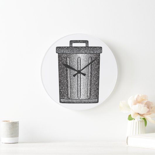 Glitter prullenbak grote klok (Huis)