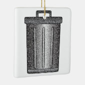 Glitter prullenbak keramisch ornament (Rechts)