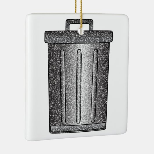 Glitter prullenbak keramisch ornament (Rechts)