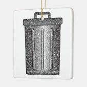 Glitter prullenbak keramisch ornament (Links)