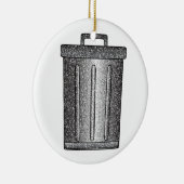 Glitter prullenbak keramisch ornament (Rechts)