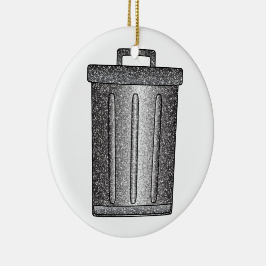 Glitter prullenbak keramisch ornament (Rechts)