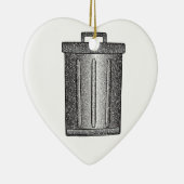 Glitter prullenbak keramisch ornament (Rechts)