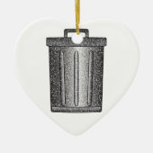 Glitter prullenbak keramisch ornament (Voorkant)