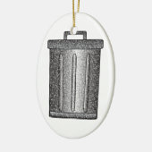 Glitter prullenbak keramisch ornament (Links)