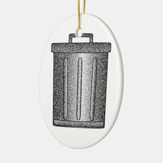 Glitter prullenbak keramisch ornament (Links)