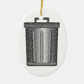 Glitter prullenbak keramisch ornament (Voorkant)