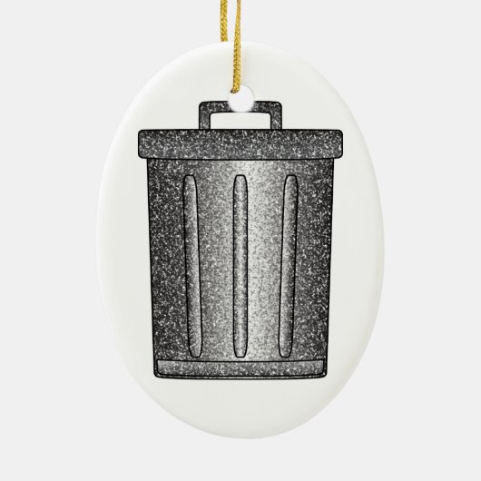 Glitter prullenbak keramisch ornament (Achterkant)