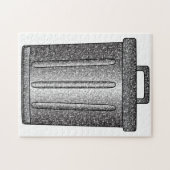 Glitter prullenbak legpuzzel (Horizontaal)