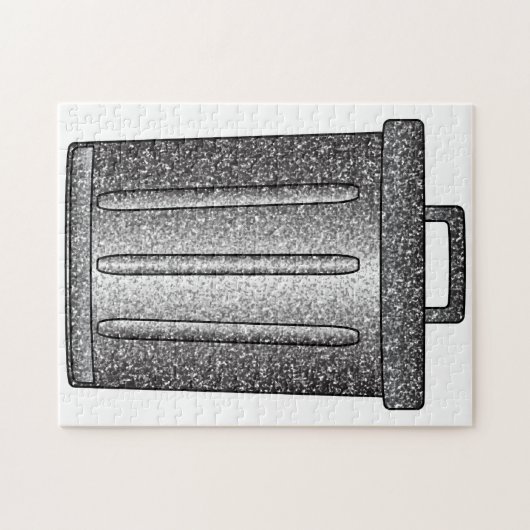 Glitter prullenbak legpuzzel (Horizontaal)