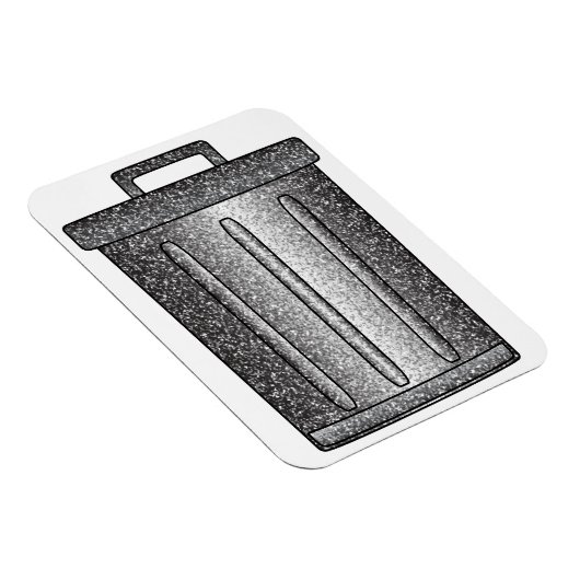 Glitter prullenbak magneet (Rechterzijde)