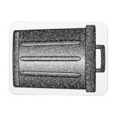 Glitter prullenbak magneet (Horizontaal)