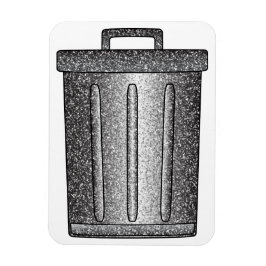 Glitter prullenbak magneet