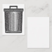 Glitter prullenbak notitiekaartje (Voorkant / Achterkant)