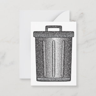 Glitter prullenbak notitiekaartje
