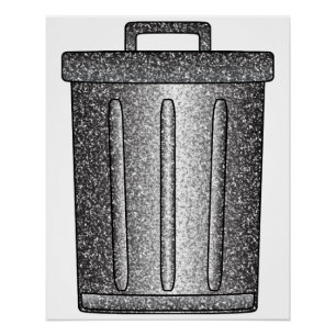 Glitter prullenbak perfect poster