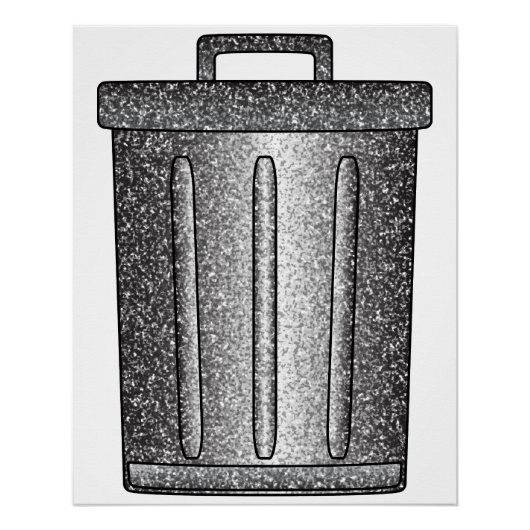 Glitter prullenbak perfect poster (Voorkant)