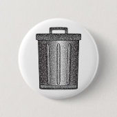 Glitter prullenbak ronde button 5,7 cm (Voorkant)