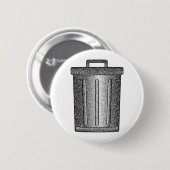Glitter prullenbak ronde button 5,7 cm (Voorkant /achterkant)