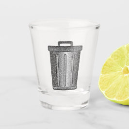 Glitter prullenbak shot glas