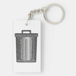 Glitter prullenbak sleutelhanger
