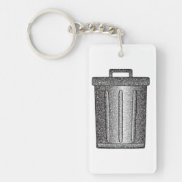 Glitter prullenbak sleutelhanger