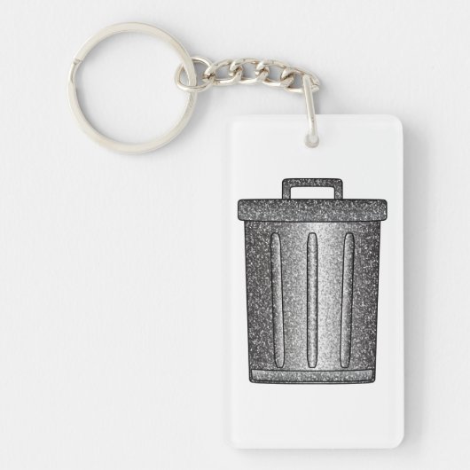 Glitter prullenbak sleutelhanger (Voorkant)