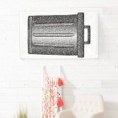 Glitter prullenbak spandoek (Insitu)