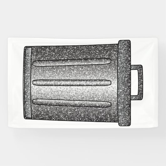 Glitter prullenbak spandoek (Horizontaal)