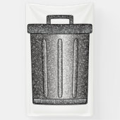 Glitter prullenbak spandoek (Verticaal)