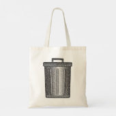 Glitter prullenbak tote bag (Achterkant)