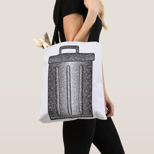 Glitter prullenbak tote bag (Dichtbij)