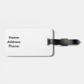  glitter Puerto Rico vlag bagagelabel (Achterkant horizontaal)