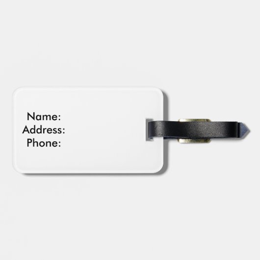  glitter Puerto Rico vlag bagagelabel (Achterkant horizontaal)